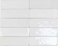 DNA tiles Safi 122108 White Белая Глазурованная Настенная плитка 5,2х16 см