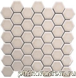 Bars Crystal Керамическая мозаика Beige Hexagon Мозаика 4,7х5,4 30,15х30,15 см