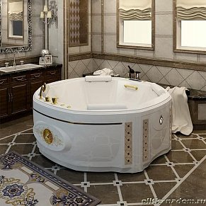 Fra Grande Фарнезе-Gold Гидромассажная ванна 190х190, 20 форсунок, контроллер 200