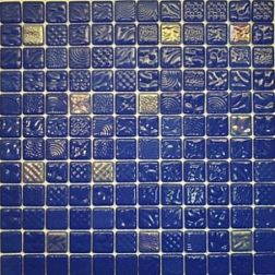 Gidrostroy Стеклянная мозаика L-014 Синяя Глянцевая 2,5x2,5 31,7x31,7 см