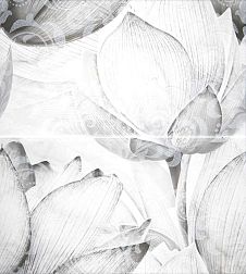 Lasselsberger-Ceramics Каррарский Мрамор 1609-0019 Панно из 2-х плиток Цветы 45х50 см