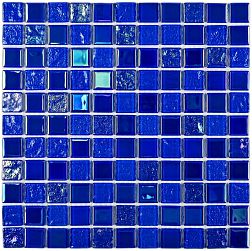 Bonaparte Мозаика стеклянная Bondi Dark Blue-25 Синяя 30х30 (2,5х2,5) см