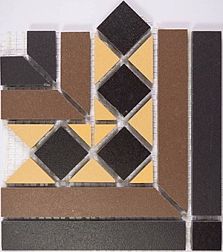 Идальго Метлахская плитка Джульетта Коричневый Матовый Угол 14,4x16,4x16,4 см