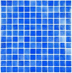 Bonaparte Мозаика стеклянная Atlantis Blue Art 4 мм Голубая Глянцевая 2,4х2,4 31,5х31,5 см