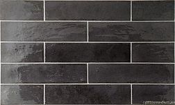 Equipe Tribeca Basalt Черный Полированный Настенный Керамогранит 6x24,6 см