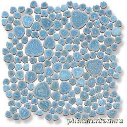 Giaretta Мозаика глазур. Морские камешки Blue Atoll на бумаге 26,6х26,6 см