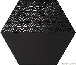 Realonda Ceramica Hexamix Opal Deco Black Керамогранит 28,5х33 см