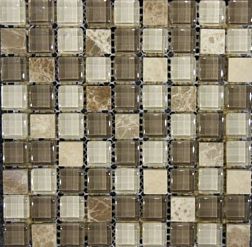 Muare Стеклянная мозаика QSG-060-15-8 30,5х30,5 см