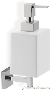 Stil Haus Urania, настенный керамический дозатор, хром - белая керамика, U30(08-BI)