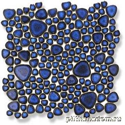 Giaretta Мозаика глазур. Морские камешки Cobalto на бумаге 26,6х26,6 см