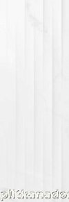 Плитка Meissen Elegance рельеф полосы белый 25х75 см