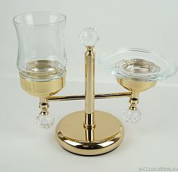 Stil Haus Smart Light, настольная мыльница + стакан, золото, SL15(16)