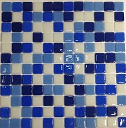 Gidrostroy Стеклянная мозаика QN-402 Микс Глянцевая 31,7x31,7 (2,5х2,5) см