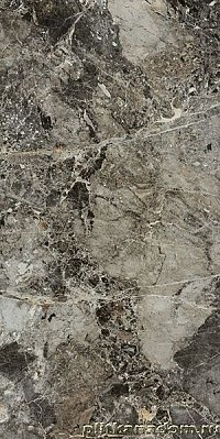 Kutahya Paradiso Anthracite Kristal Rectified Parlak Nano Серый Полированный Ректифицированный Керамогранит 120x240 см