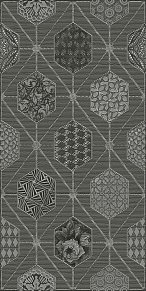 Azori Devore Gris Geometria Декор 31,5x63 см