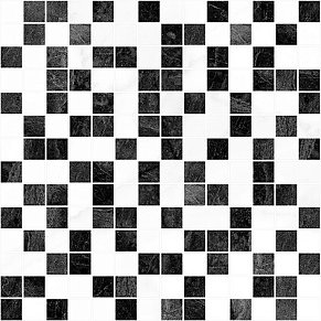 Laparet Crystal Мозаика чёрный+белый 30х30 см