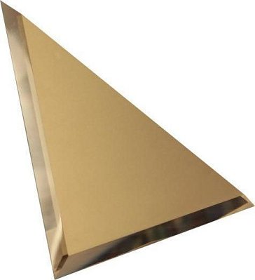 Компания ДСТ Зеркальная плитка ТЗБ1-02 Треугольная бронзовая плитка с фацетом 10 мм 20х20 см