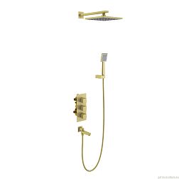 Timo Tetra-thermo SX-0199/17SM Душевая система встроенная с термостатом  золото