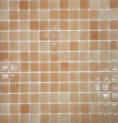 Gidrostroy Стеклянная мозаика QN-017 Бежевая Глянцевая 31,7x31,7 (2,5х2,5) см