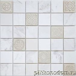 Caramelle Art Stone Dolomiti bianco Мозаика 30х30x0,8 (4,8x4,8) см