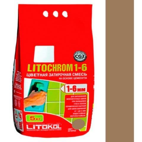 Litokol Затирочная смесь Litochrom 1-6 С.140 светло-коричневый алюм.мешок 5 кг