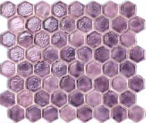 ПентаКерамика Шестиугольник Фиолетовый Настенная плитка ручной работы 12,5х11,1 см