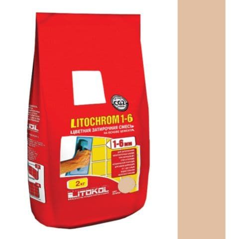 Litokol Затирочная смесь Litochrom 1-6 С.210 персик алюм.мешок 2 кг