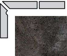 Interbau Abell 273 Черный Матовый Плинтус флорентийский Левый 8x31 см
