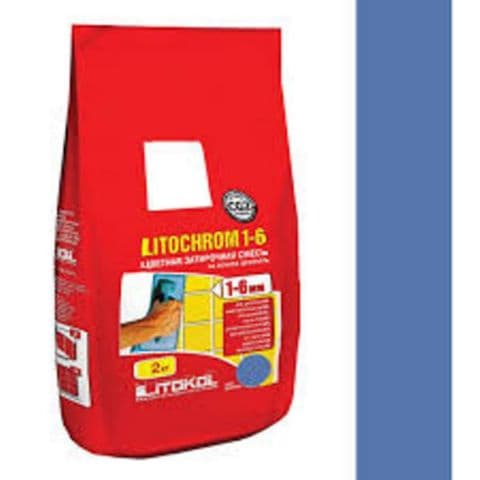Litokol Затирочная смесь Litochrom 1-6 C.660 небесно-синий алюм.мешок 2 кг