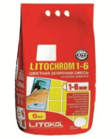 Затирочная смесь Затирочная смесь LITOCHROM 1-6 LUXURY С.00 белая (2кг) ведро