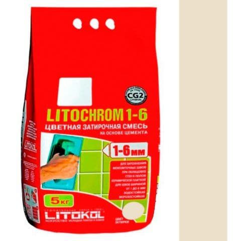 Litokol Затирочная смесь Litochrom 1-6 С.50 светло-бежевый жасмин алюм.мешок 5 кг