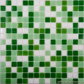NS-mosaic Econom series MIX11 Мозаика стеклянная зеленая 32,7х32,7 см