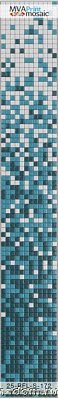 MVA-Mosaic 25RFL-S-172 Стеклянная мозаика растяжка 223х31,7 (2,5х2,5)