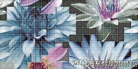 Fanal Mosaico Blanco Flor 1 Decorado Мозаика 25x50