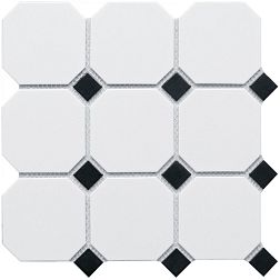 Starmosaic Homework Octagon Big White-Black Matt Мозаика 30х30