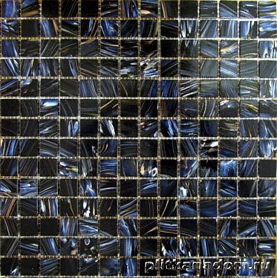 Pearl Мозаика NE 803 однотонный чёрно-голубой однотонный перламутр  (2х2х0,4) 32,7х32,7