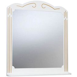 Bellezza Кантри-75 Зеркало Белое (патина), Золото
