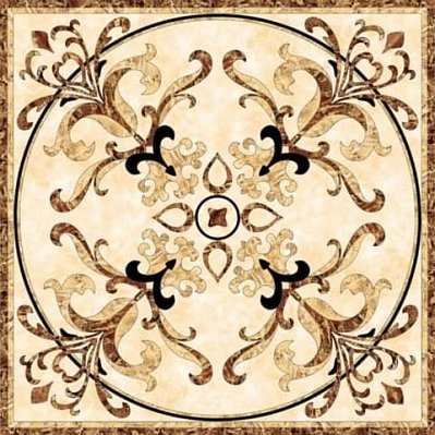 Infinity Ceramic Tiles Ruskin Roseton Beige Декор 120x120