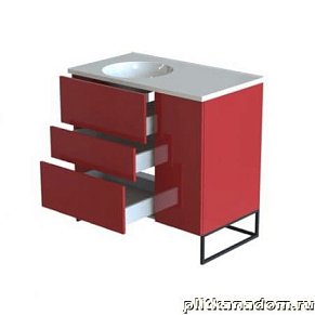 Astra-Form Лофт Опора металлическая для нижнего шкафа 90 с 3-мя ящиками, цвет из палитры текстур дерева