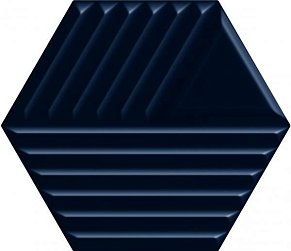 Paradyz Intense Tone Blue Heksagon Structure C Shiny Синяя Глянцевая Структурированная Настенная плитка 17,1x19,8 см