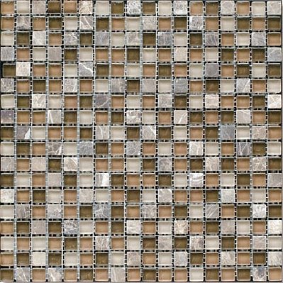 Bertini Mosaic Мозаика Миксы из стекла Brown-imperador mix Мозаика 1,5х1,5 сетка 30,5х30,5
