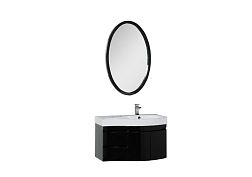 Комплект мебели для ванной Aquanet Сопрано 95 R черный (2 дверцы 2 ящика)