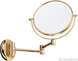 Stil Haus, настенное круглое косметическое зеркало (3x) с поворотным механизмом, бронза, 489(25)
