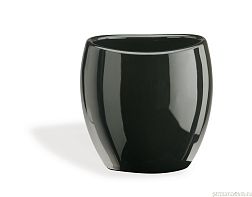 Stil Haus Zefiro, настольный керамический стакан, черная керамика, 653(NE)