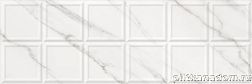 Cifre Essential Relieve Bari Ducale Brillo Rect Белая Рельефная Ректифицированная Настенная плитка 30x90 см