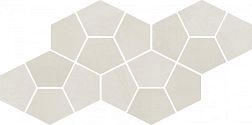 Italon Continuum Полар Призм Белая Натуральная Мозаика 20,5х41,3 см