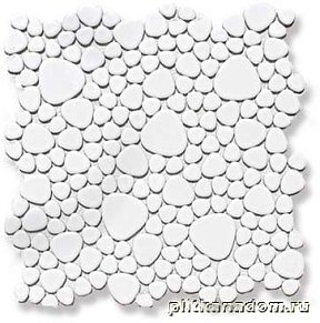 Giaretta Мозаика глазур. Морские камешки Bianci на бумаге 26,6х26,6 см