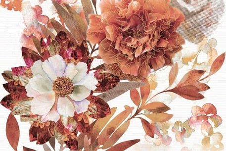 Absolut Keramika Aure Copmposicion Savage Flowers 02 Marron Панно 30x45 (2 шт.)