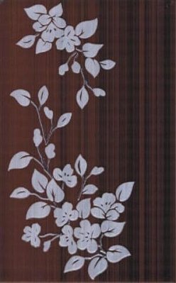 Нефрит Кензо Цветы коричневый на темном Декор 40х25