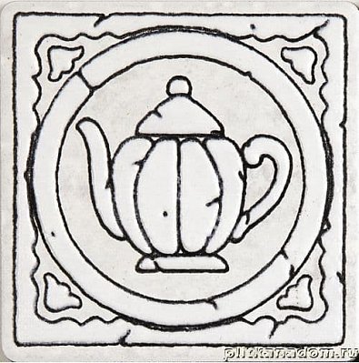 Керама Марацци Ницца светло-серый 1756 Декор настенный 9,9x9,9